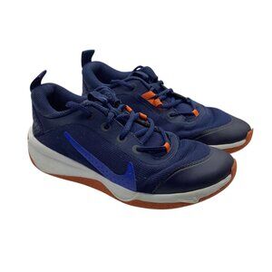 Nike Omni Multi-Court Athletic Shoe DM9021-400 US Youth 5 Navy Blue Orange